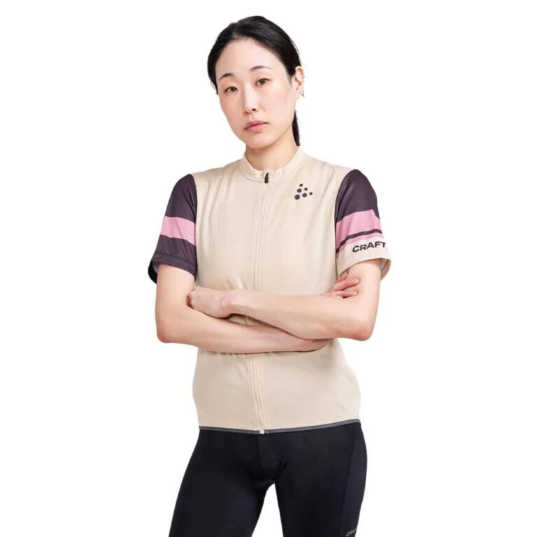 Craft CORE Endur Logo Short Sleeve Jersey XS Ecru / Slate - L Ecru / Slate