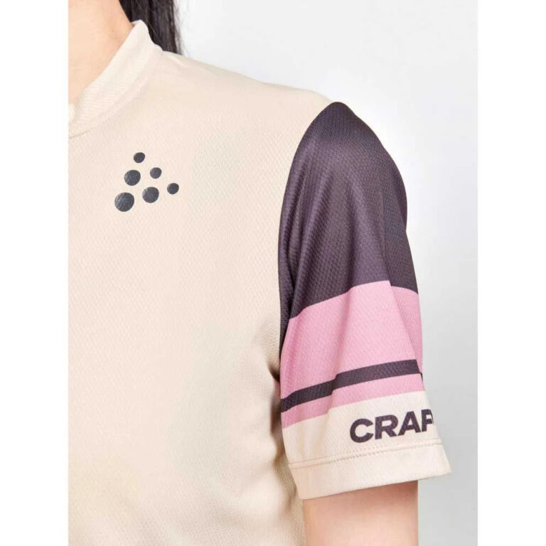 Craft CORE Endur Logo Short Sleeve Jersey XS Ecru / Slate - L Ecru / Slate - Image 4