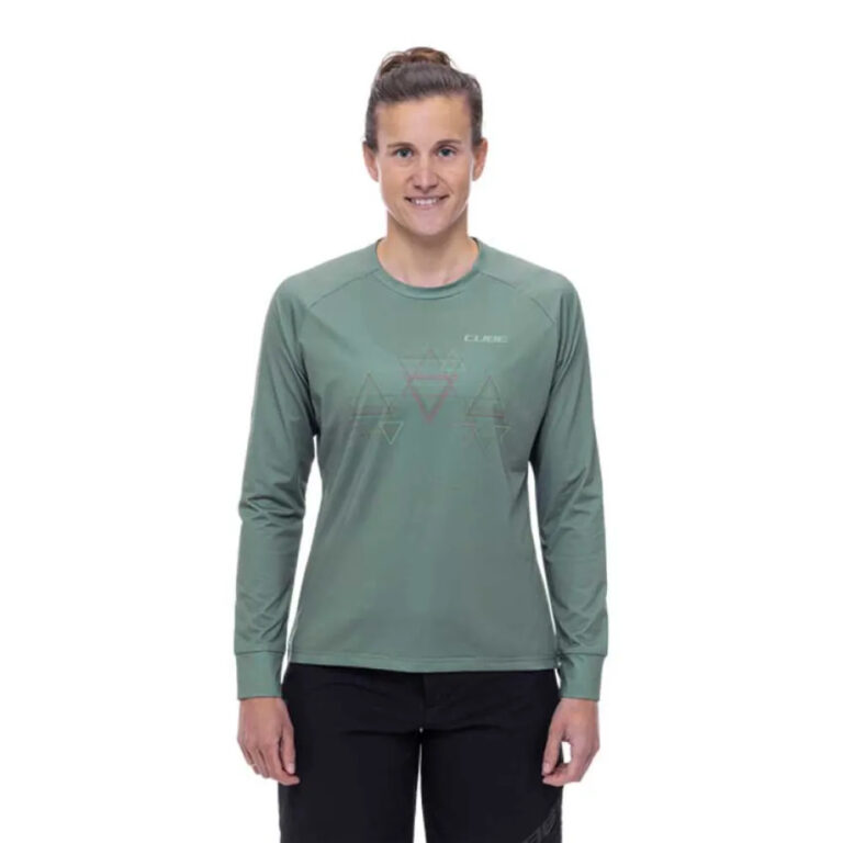 Cube ATX Long Sleeve Enduro Jersey XS Green - 2XL Green