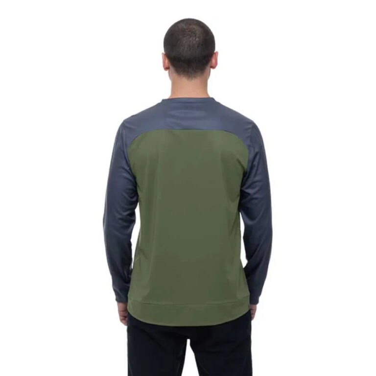 Cube ATX TM Long Sleeve Enduro Jersey XS Olive / Grey - 2XL Olive / Grey - Image 2