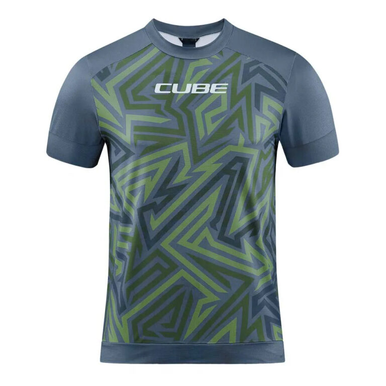 Cube ATX TM Short Sleeve Enduro Jersey XS Olive / Grey - S Olive / Grey - Image 3