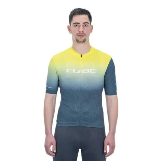 Cube Blackline Race Short Sleeve Jersey L Yellow / Grey