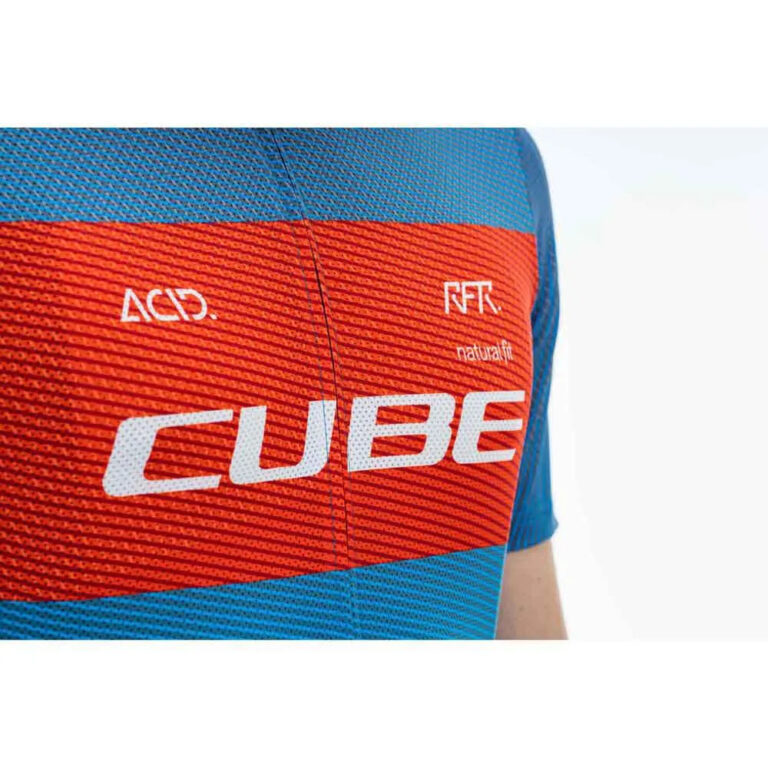 Cube TeamLine CMPT Short Sleeve Jersey XS Blue / Red / Grey - 3XL Blue / Red / Grey - Image 4