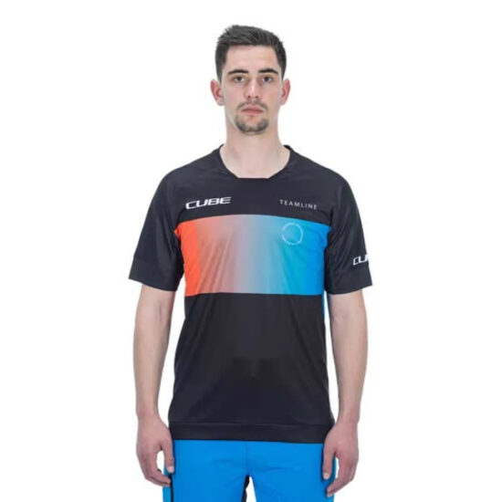 Cube Teamline Short Sleeve Enduro Jersey XS Black / Blue / Red - 3XL Black / Blue / Red