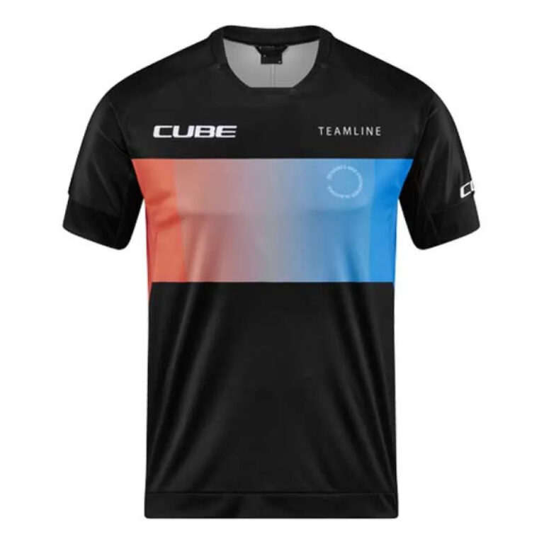 Cube Teamline Short Sleeve Enduro Jersey XS Black / Blue / Red - 3XL Black / Blue / Red - Image 3