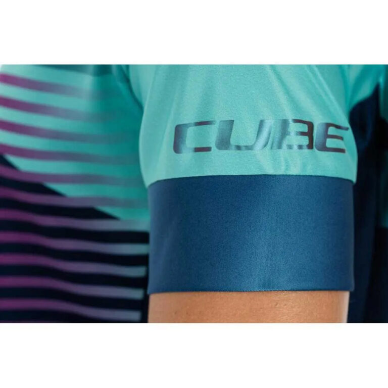 Cube Teamline Short Sleeve Enduro Jersey XS Blue / Mint - 3XL Blue / Mint - Image 4