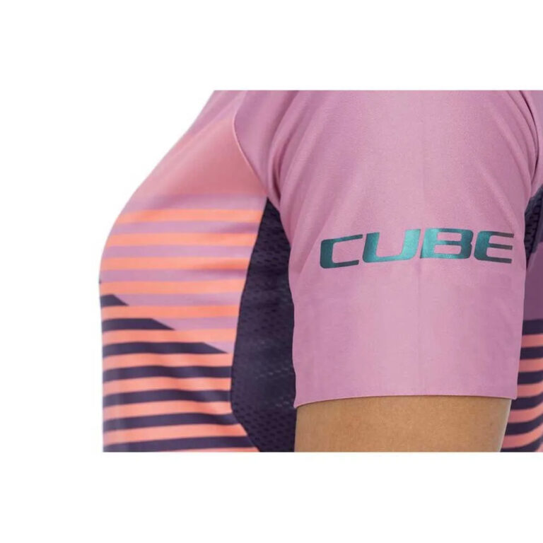 Cube Teamline Short Sleeve Enduro Jersey XS Violet / Rose - 3XL Violet / Rose - Image 4