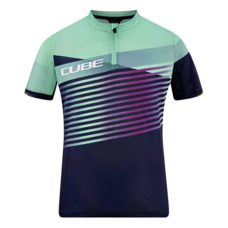 Cube Teamline Short Sleeve Jersey M Blue / Mint - 2XL Blue / Mint - Image 3