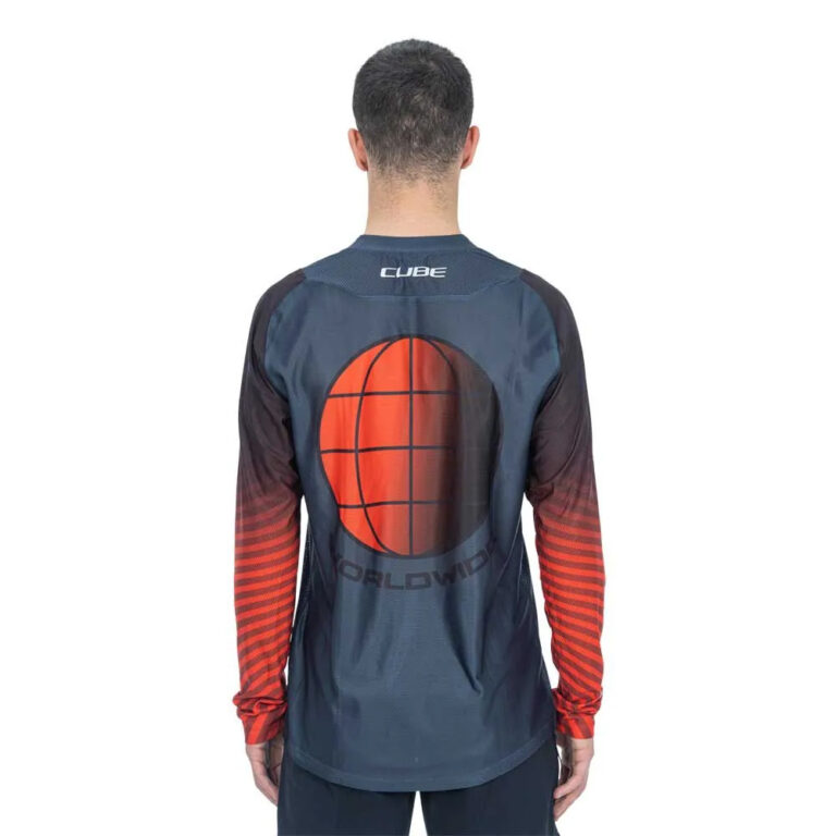 Cube Vertex Long Sleeve Enduro Jersey XS Grey / Red - 3XL Grey / Red - Image 2