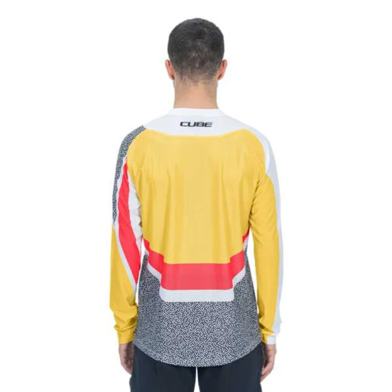 Cube Vertex Long Sleeve Enduro Jersey XS Yellow / Pink - 3XL Yellow / Pink - Image 2