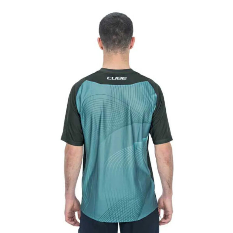 Cube Vertex Short Sleeve Enduro Jersey XS Grey / Mint - M Grey / Mint - Image 2