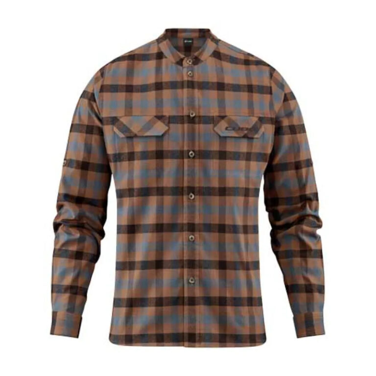 Cube Work Long Sleeve Shirt XS Brown / Blue - 3XL Brown / Blue - Image 3