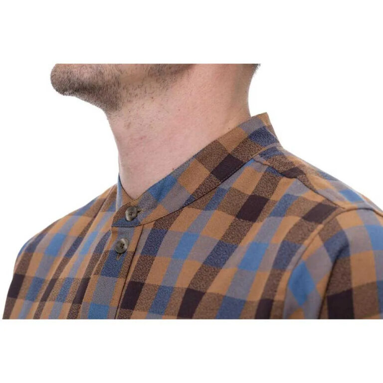 Cube Work Long Sleeve Shirt XS Brown / Blue - 3XL Brown / Blue - Image 5