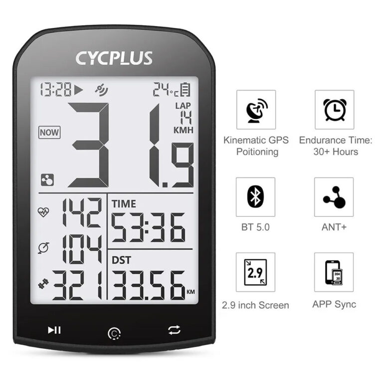 Cycplus M1 Cycling Computer One Size Black - Image 5