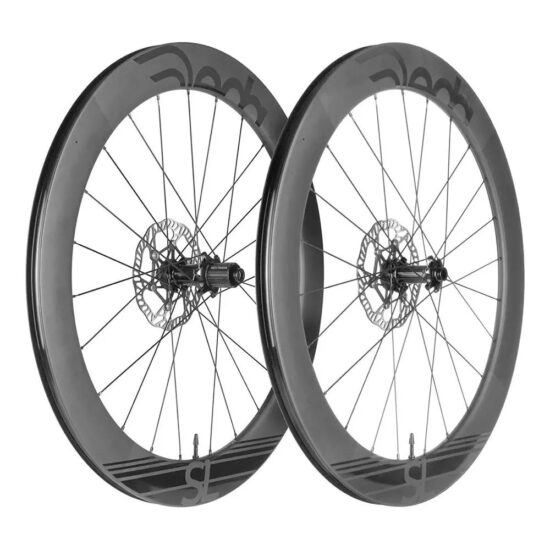 Deda SL6 DB Carbon Tubeless Road Wheel Set 12 x 100 / 12 x 142 mm &amp;  Shimano/Sram HG Black - Campagnolo Black