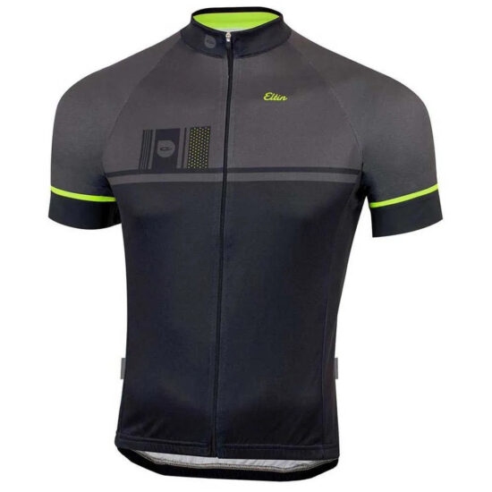 Eltin Supermassive Short Sleeve Jersey S Black / Anthracite / Green Fluor