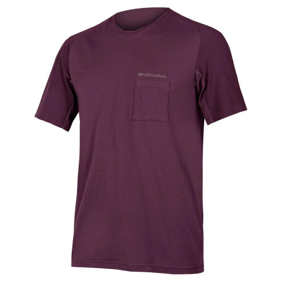 Endura GV500 Foyle T Gravel Short Sleeve Jersey XS Aubergine - 2XL Aubergine