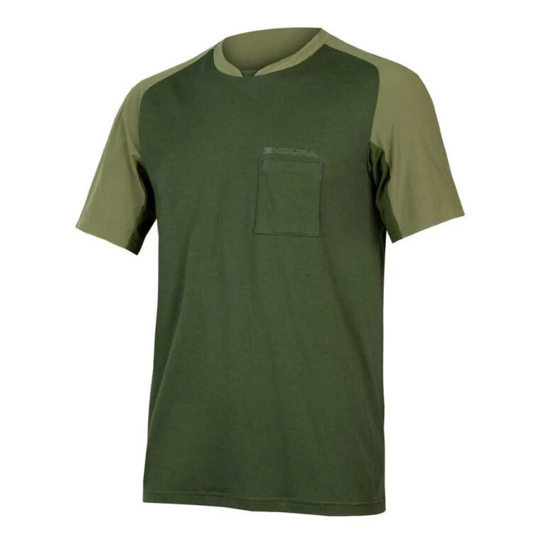 Endura GV500 Foyle T Gravel Short Sleeve Jersey M Olive Green - XL Olive Green - Image 3