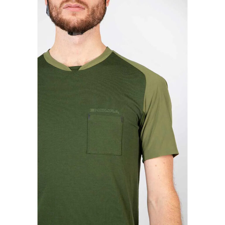 Endura GV500 Foyle T Gravel Short Sleeve Jersey M Olive Green - XL Olive Green - Image 5