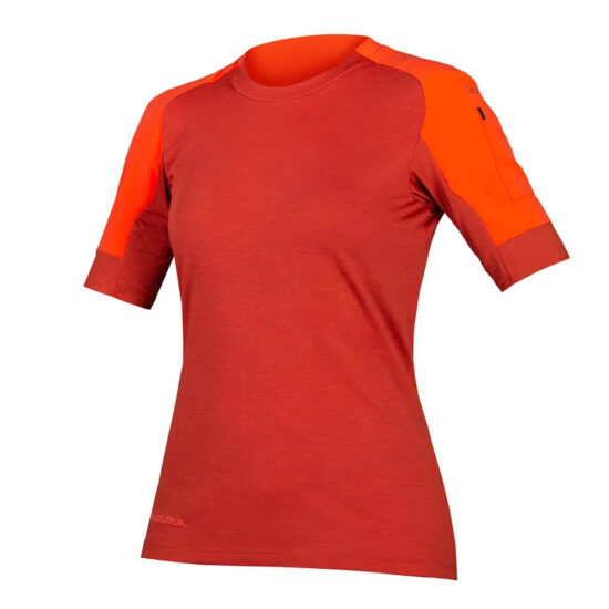 Endura GV500 Gravel Short Sleeve Jersey XS Cayenne - XL Cayenne