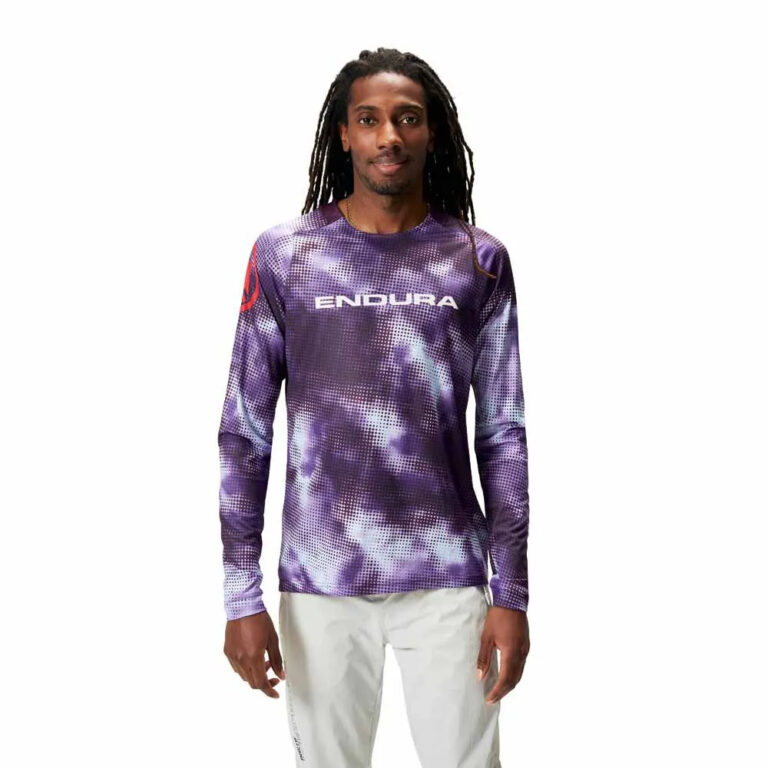 Endura Pixel Cloud LTD Long Sleeve Enduro Jersey S Thistle - M Thistle