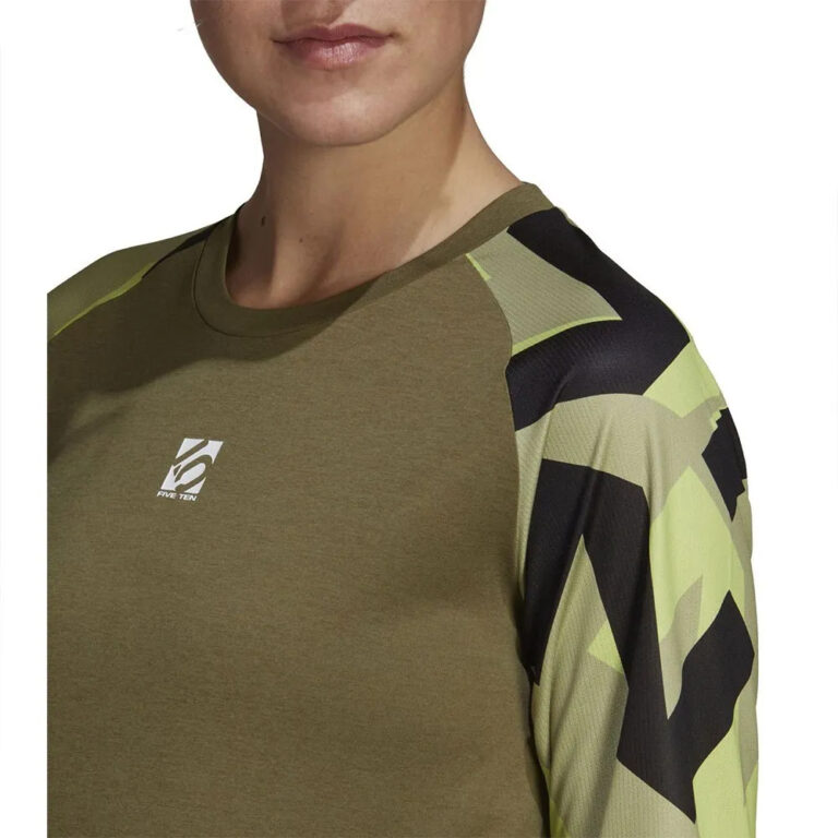 Five ten Five Ten The Trail Long Sleeve T-shirt XS Focus Olive / Magic Lime - L Focus Olive / Magic Lime - Image 4