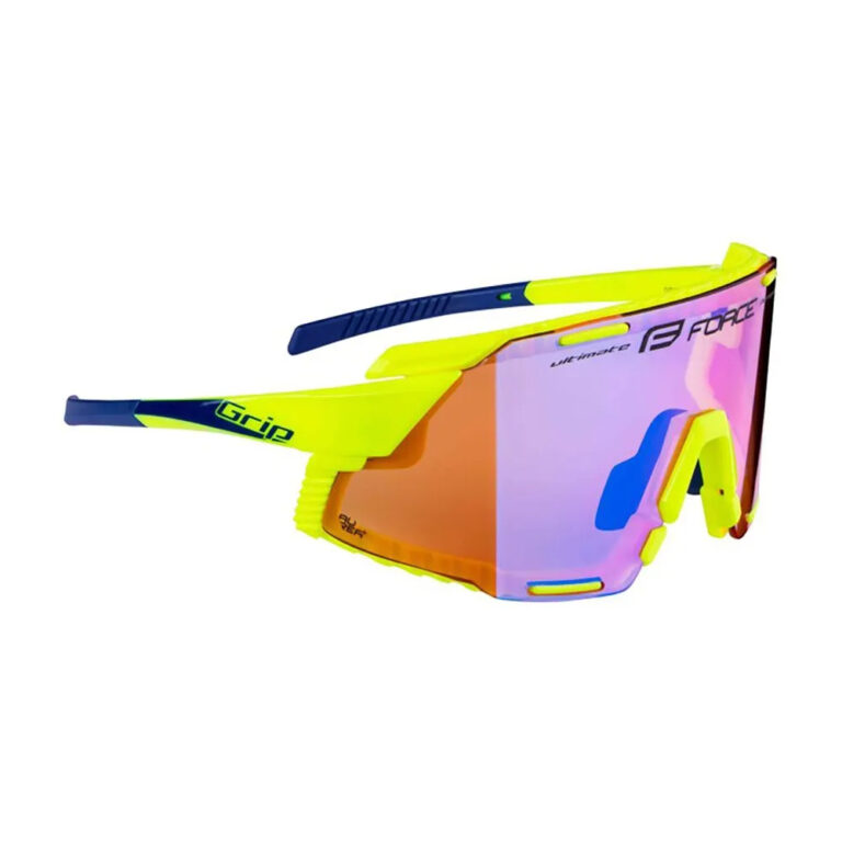 Force Grip Sunglasses Purple/CAT2 Fluo Yellow - Image 2