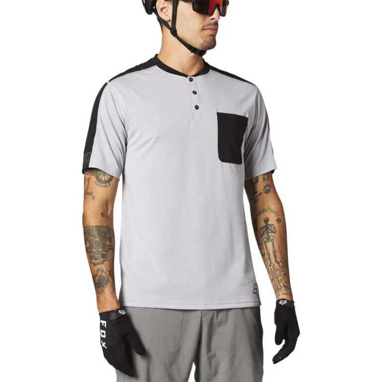 Fox racing Fox Racing Ranger Drirelease&amp;reg; Henley Short Sleeve T-shirt S Steel Gray - Image 3