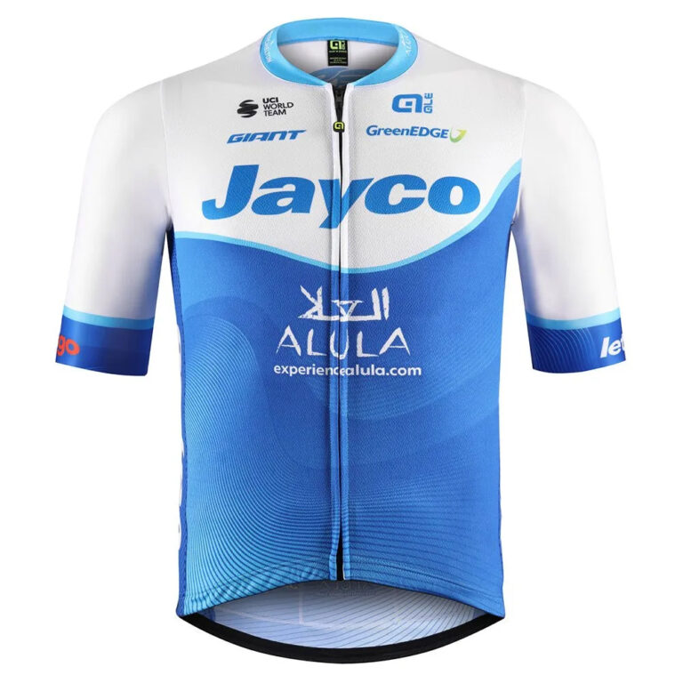 Giant Jayco Alula Pro Replica Short Sleeve Jersey S White / Blue - XL White / Blue