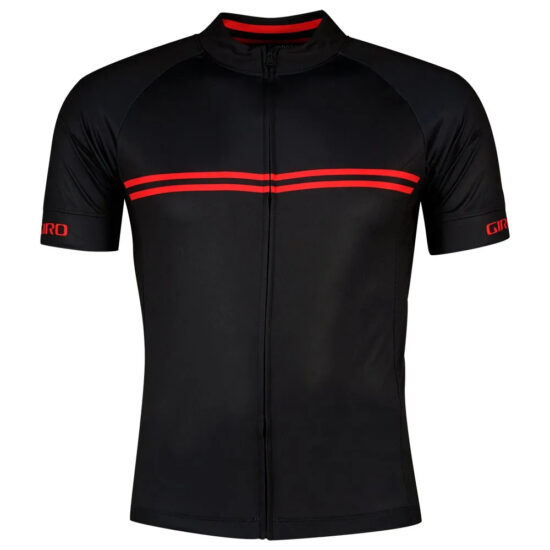 Giro Chrono Sport Short Sleeve Jersey M Black / Red Classic Stripe - L Black / Red Classic Stripe