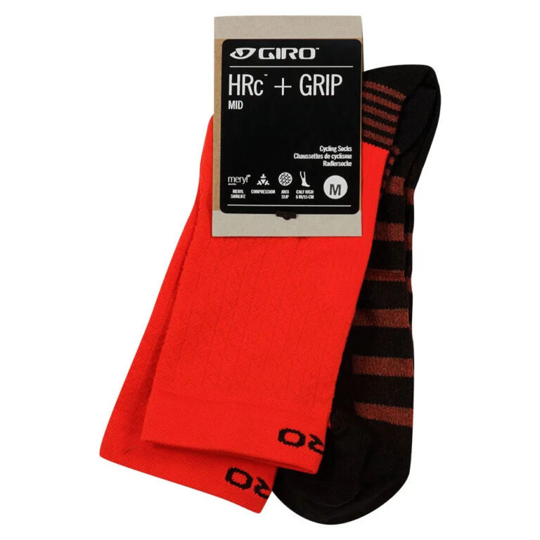 Giro HRC+ Grip Socks EU 36-39 Bright / Red - EU 46-48 Bright / Red