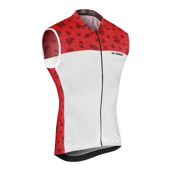 Gist Climber Tattoo Sleeveless Jersey L White / Red