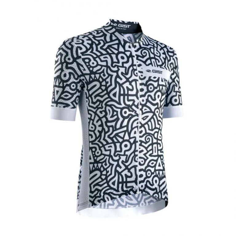 Gist Paint Short Sleeve Jersey XL Black / White - 2XL Black / White - Image 3