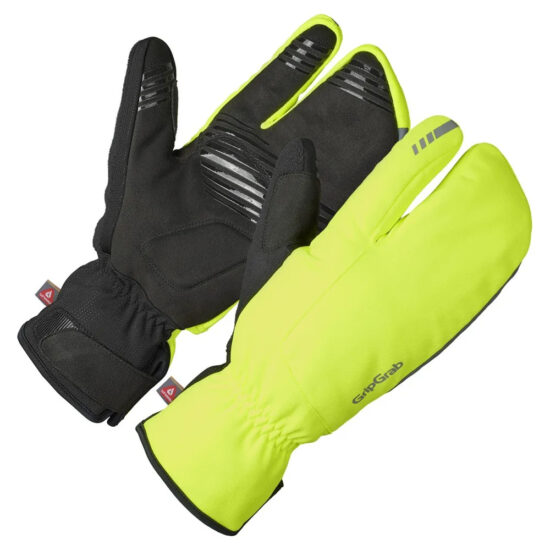 GripGrab Nordic 2 Mittens XS Yellow Hi-Vis - 2XL Yellow Hi-Vis