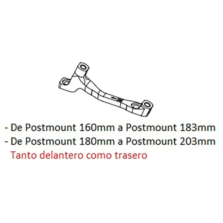 Hope Front/Rear H IS Postmount Disc Adapter 160-183 mm / 180-203 mm Black - Image 2