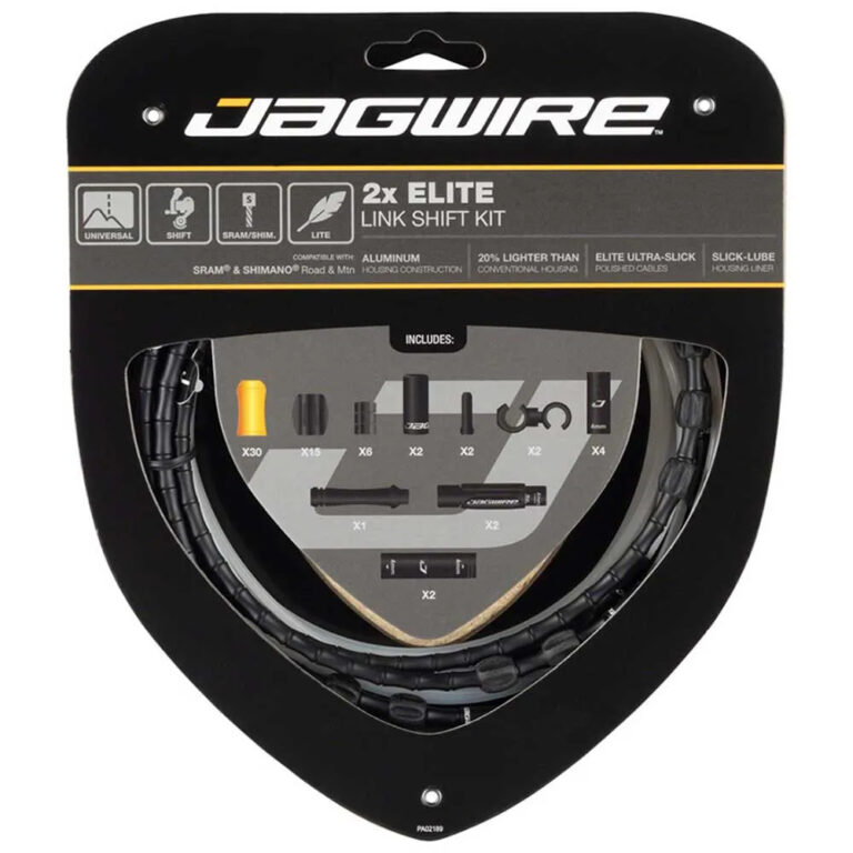 Jagwire 2x Elite Link Shift Kit Gear Cable Kit One Size Silver