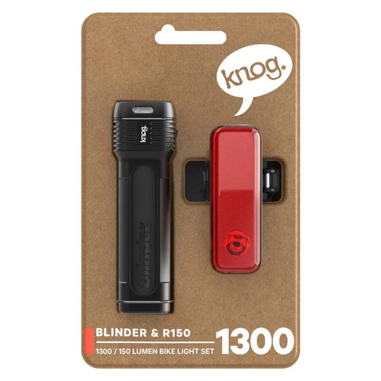 Knog Blinder 1300 + Blinder R-150 Light Set 1300 / 150 Lumens Black / Red - Image 6