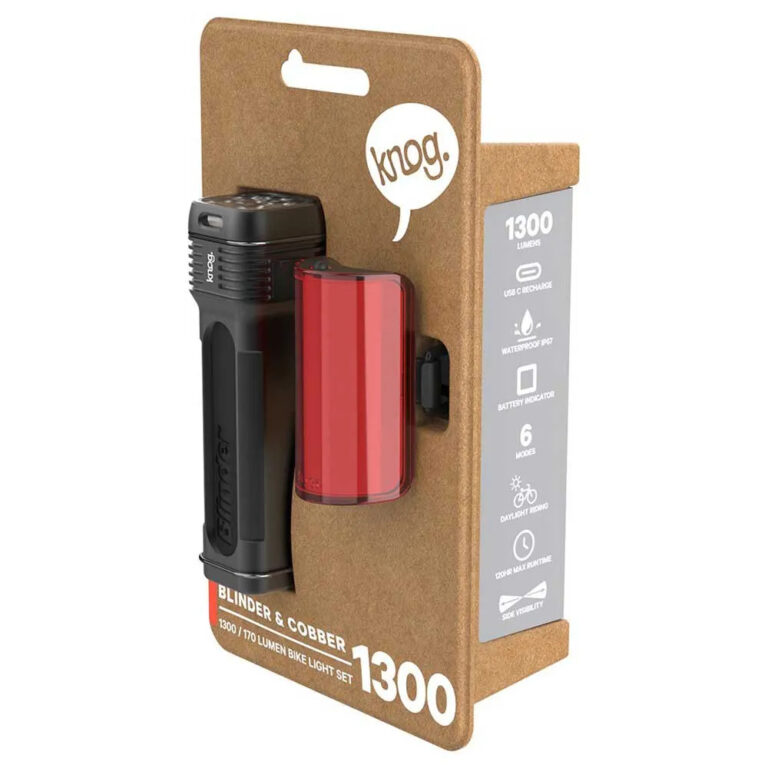 Knog Blinder 1300 + Mid Cobber Light Set 1300 / 170 Lumens Black / Red - Image 9