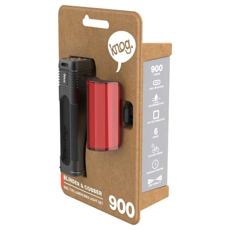 Knog Blinder 900 + Mid Cobber Light Set 900 / 170 Lumens Black / Red - Image 6