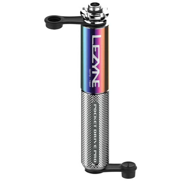 Lezyne Pocket Drive Pro Mini Pump 160 Psi Silver / Neo Metallic - Image 3