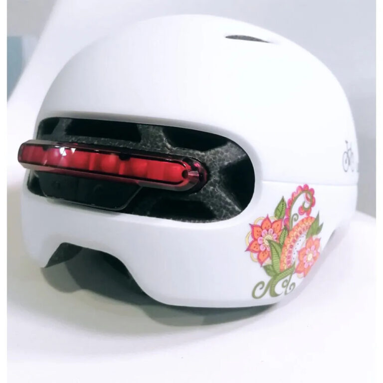 Livall C20 LED Urban Helmet M White / Flowers - L White / Flowers - Image 3