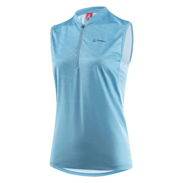 Loeffler Half Zip Cutina Sleeveless Jersey L Blue Bay - XL Blue Bay