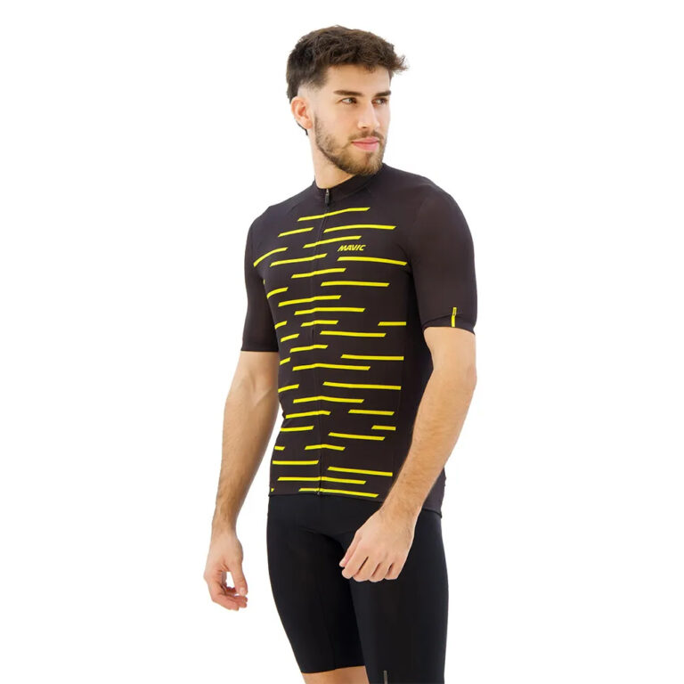 Mavic Cosmic Short Sleeve Jersey S Black / Yellow Mavic - XL Black / Yellow Mavic - Image 6