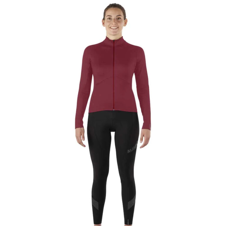 Mavic Sequence Thermo Long Sleeve Jersey M Deep Claret - Image 3