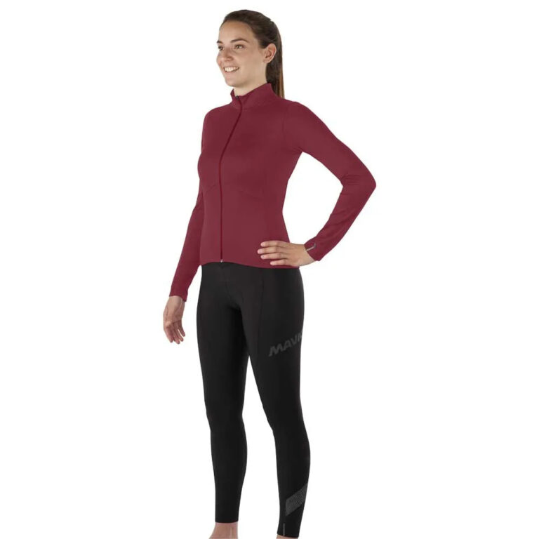 Mavic Sequence Thermo Long Sleeve Jersey M Deep Claret - Image 5