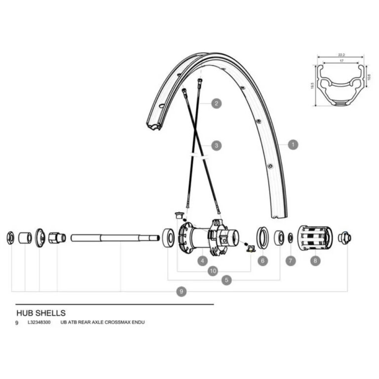 Mavic UB ATB Rear Axle Crossmax Enduro Axle One Size Black