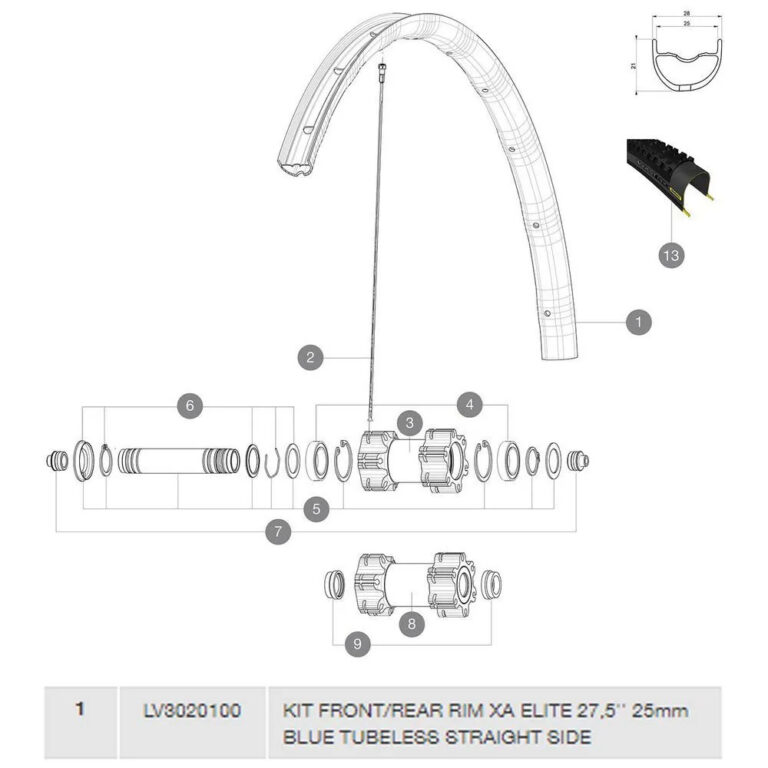 Mavic XA Elite Tubeless Rim 650B - 27.5&acute;&acute; 2 Blue - Image 2