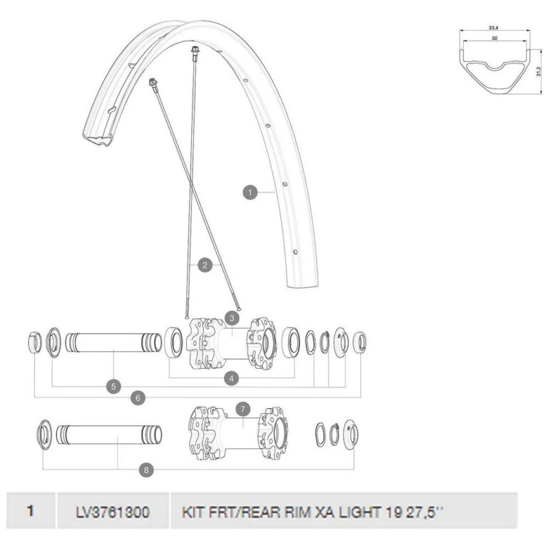 Mavic XA Light 19 Rim 29&acute;&acute; 24H Black - 650B - 27.5&acute;&acute; 2 Black