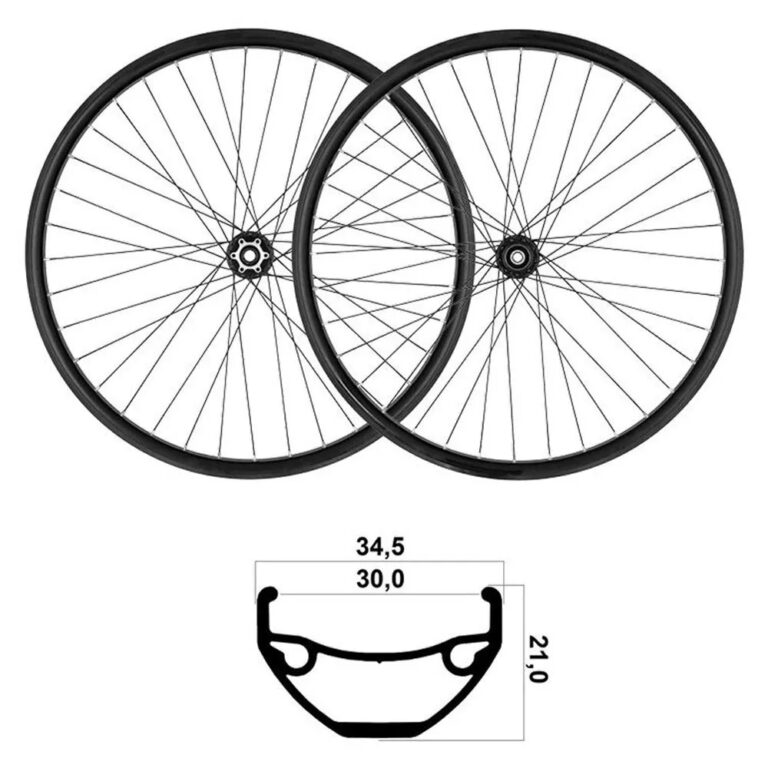 Mvtek 27.5&amp;acute;&amp;acute; Tubeless MTB Wheel Set 15 x 110 / 12 x 148 mm &amp; Shimano/Sram HG Black / Black