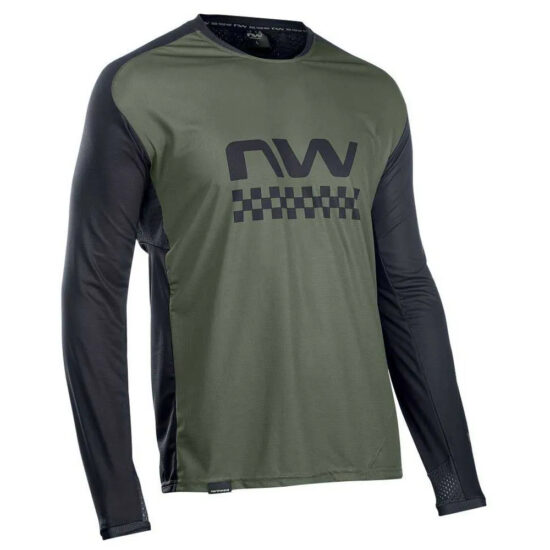 Northwave Edge Long Sleeve Jersey S Green Forest / Black